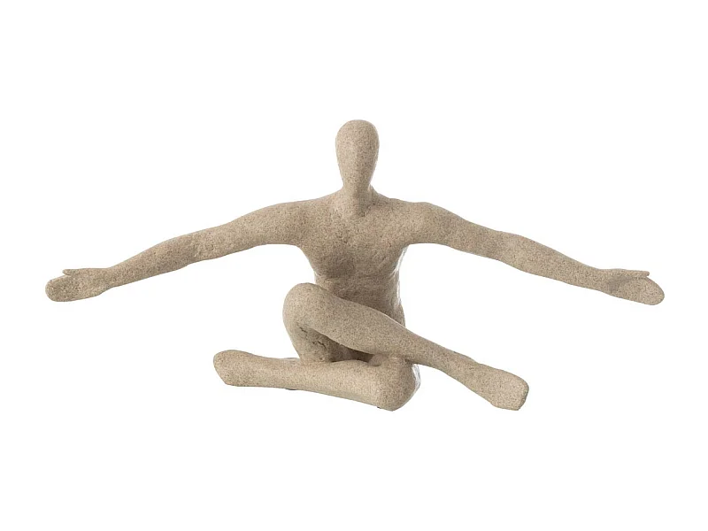 Statuette Bras Ouverts en Résine "Shawn" 57cm Beige