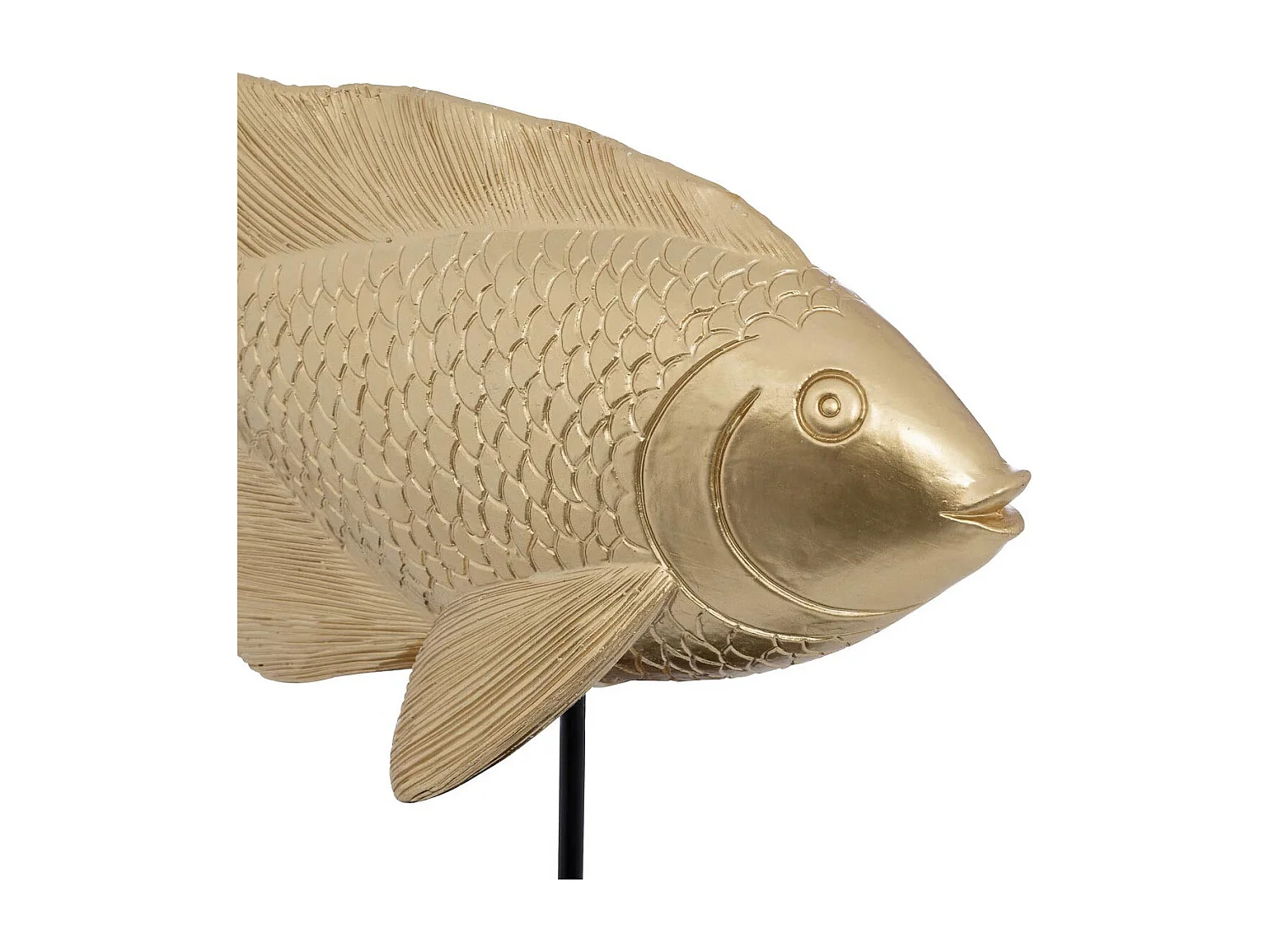 Statuette Poisson en Résine "Océane" 25cm Doré