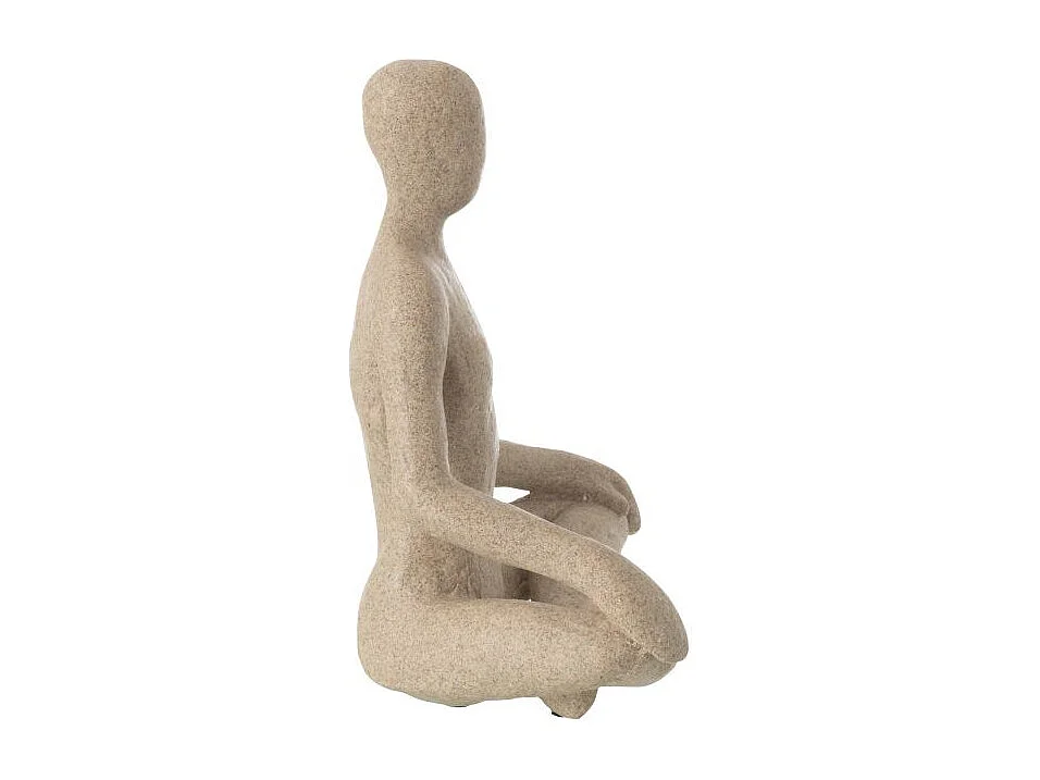 Statuette Yoga en Résine "Shawn" 31cm Beige
