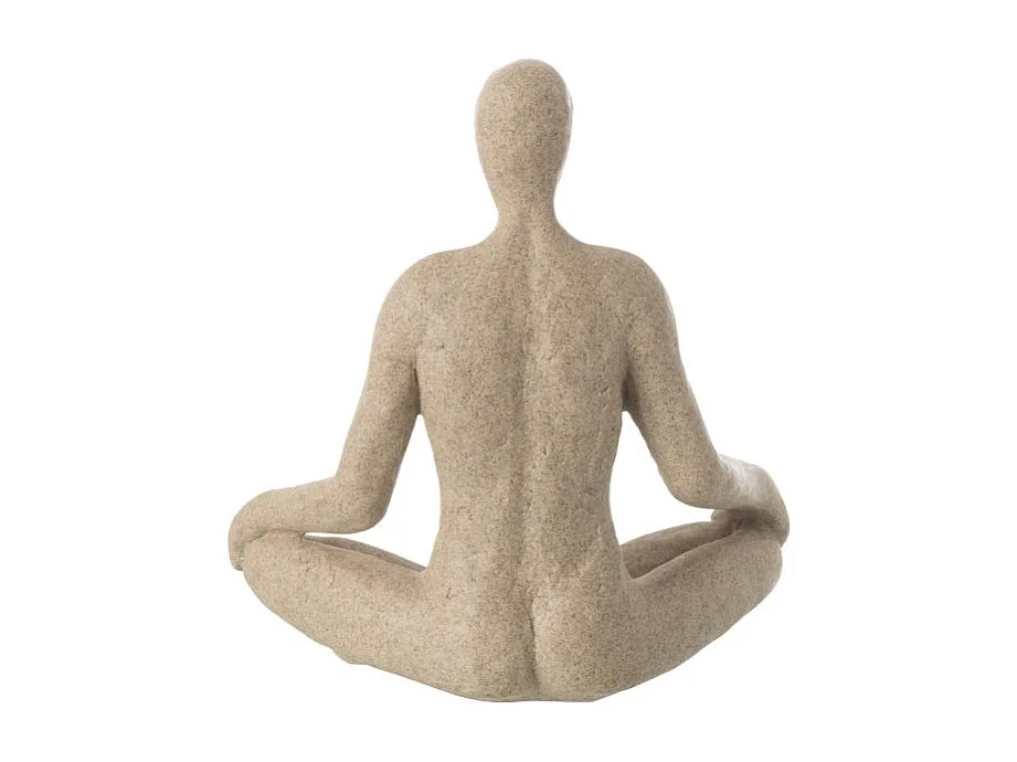 Statuette Yoga en Résine "Shawn" 31cm Beige