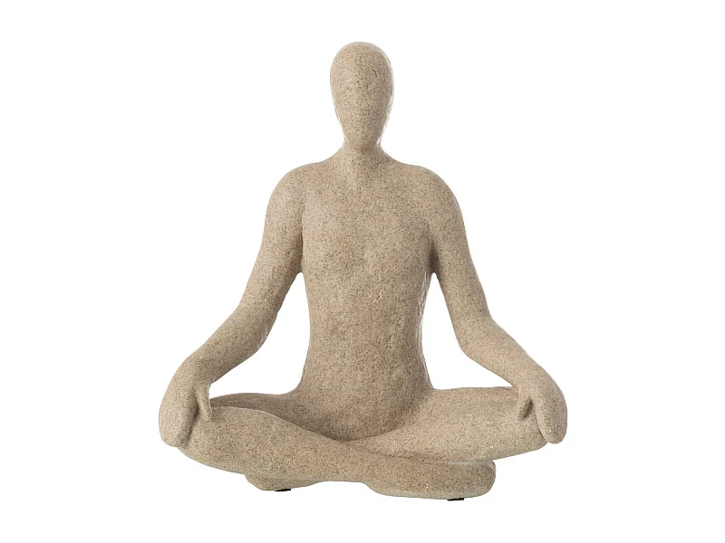 Statuette Yoga en Résine "Shawn" 31cm Beige