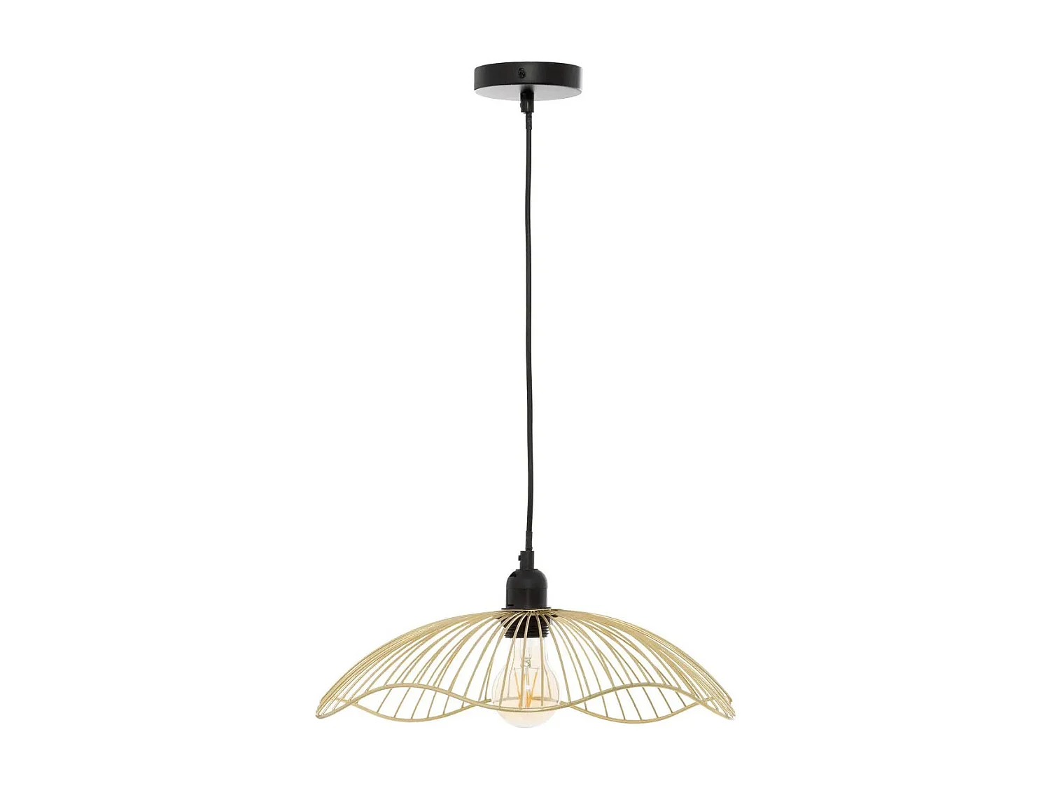 Lampe Suspension Design en Métal "Galt" 34cm Doré