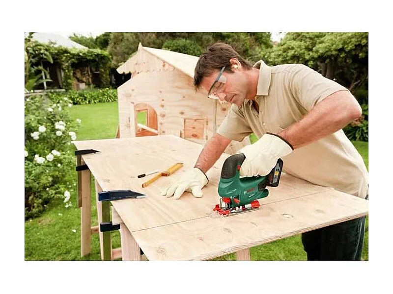 Bosch 3-delige 18V draadloze gereedschapsset: boor-schroefmachine PSR 1800 LI-2, decoupeerzaag PST, excentrische schuurmachine + 2 batterijen 2,5Ah Power4All