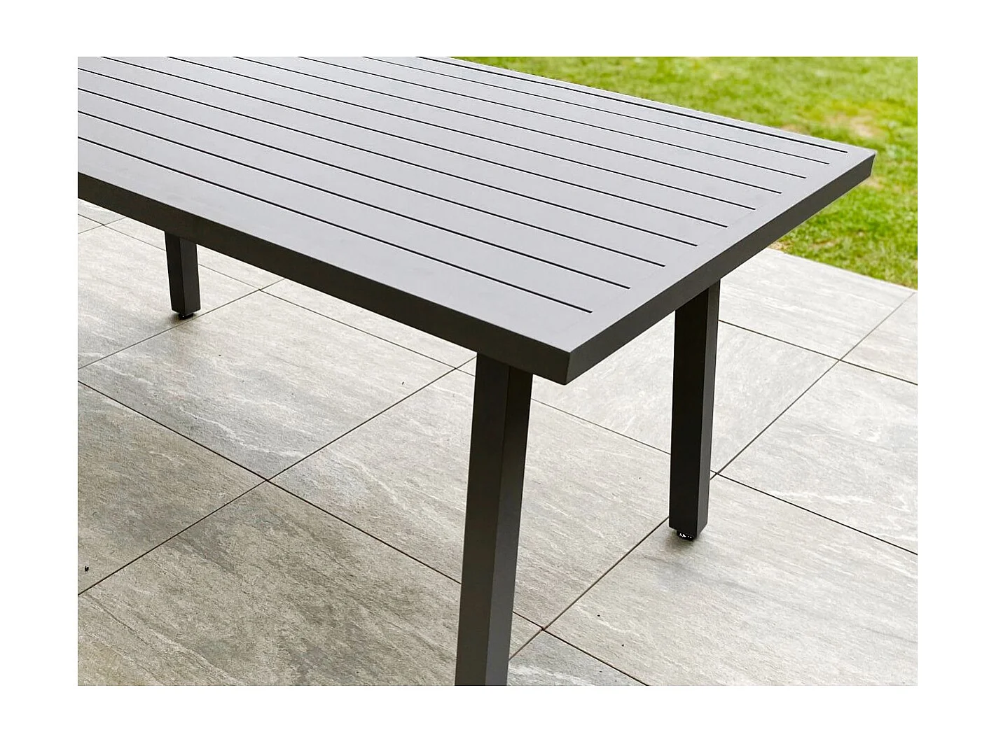 Conjunto de comedor de jardín 9 plazas de aluminio