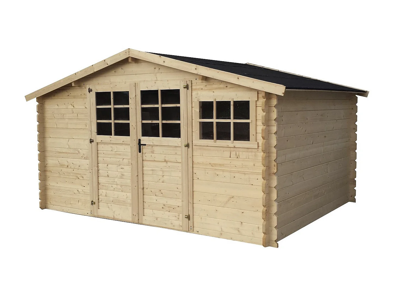 Abri de jardin en bois "Rocval" - 456 x 425 x 232 cm - 19.42 m² - 28 mm