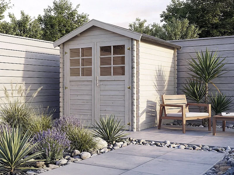 Abri de jardin en bois "Beaumont" - 4.48 m² - 223 x 201 cm -  28 mm