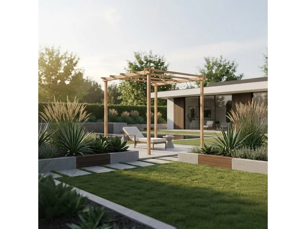 Pergola in Legno da Giardino SLIM 300x300 cm, Impregnata in Autoclave Classe IV