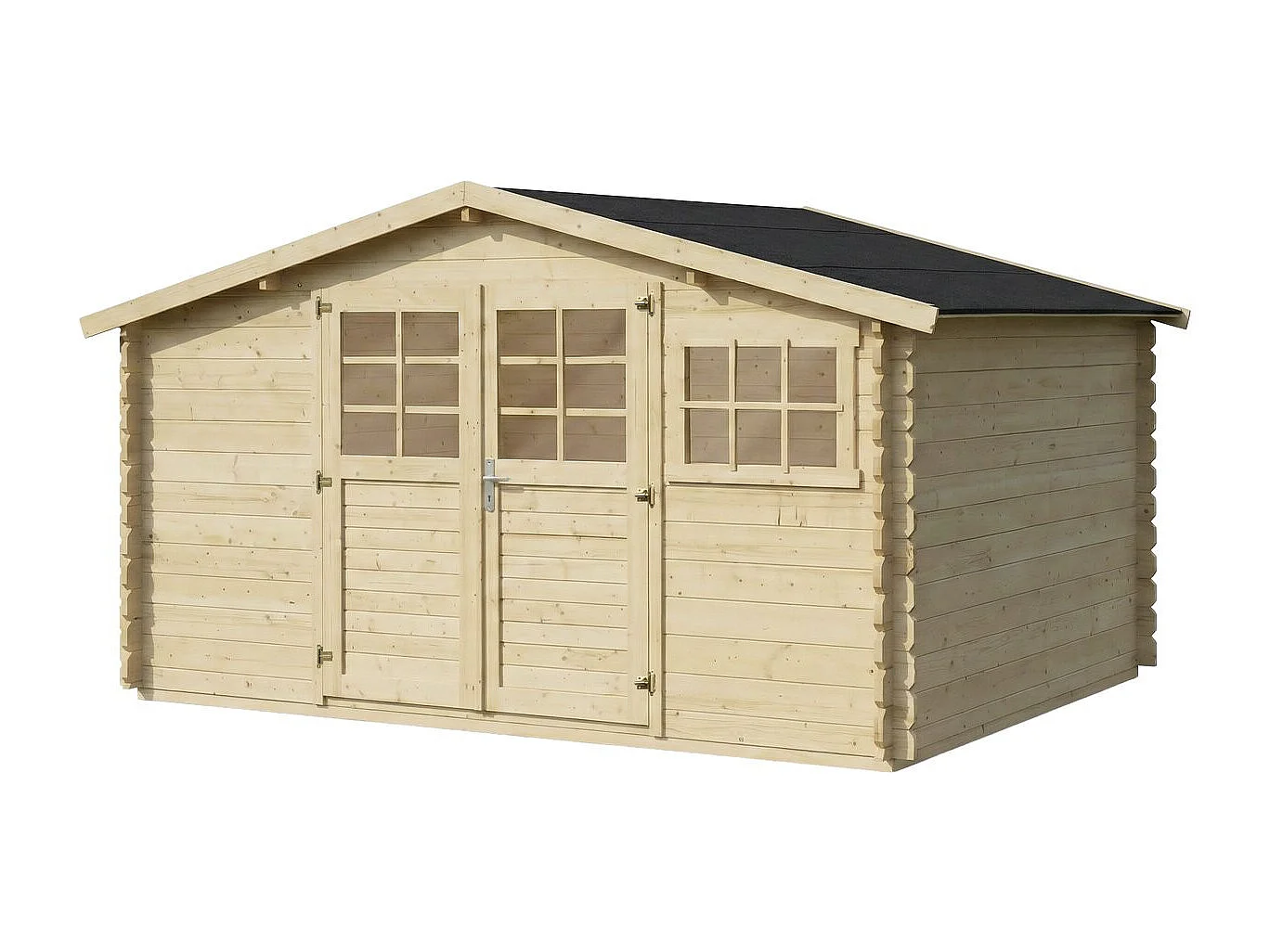 Abri de jardin en bois "Clairval" - 416 x 301 x 218 cm - 12.53 m² - 28 mm