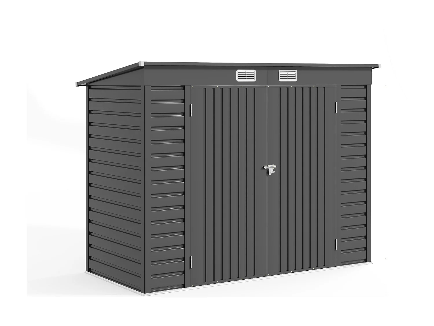 Abrigo de jardim em aço galvanizado cinza antracite 3 m² - BALKO