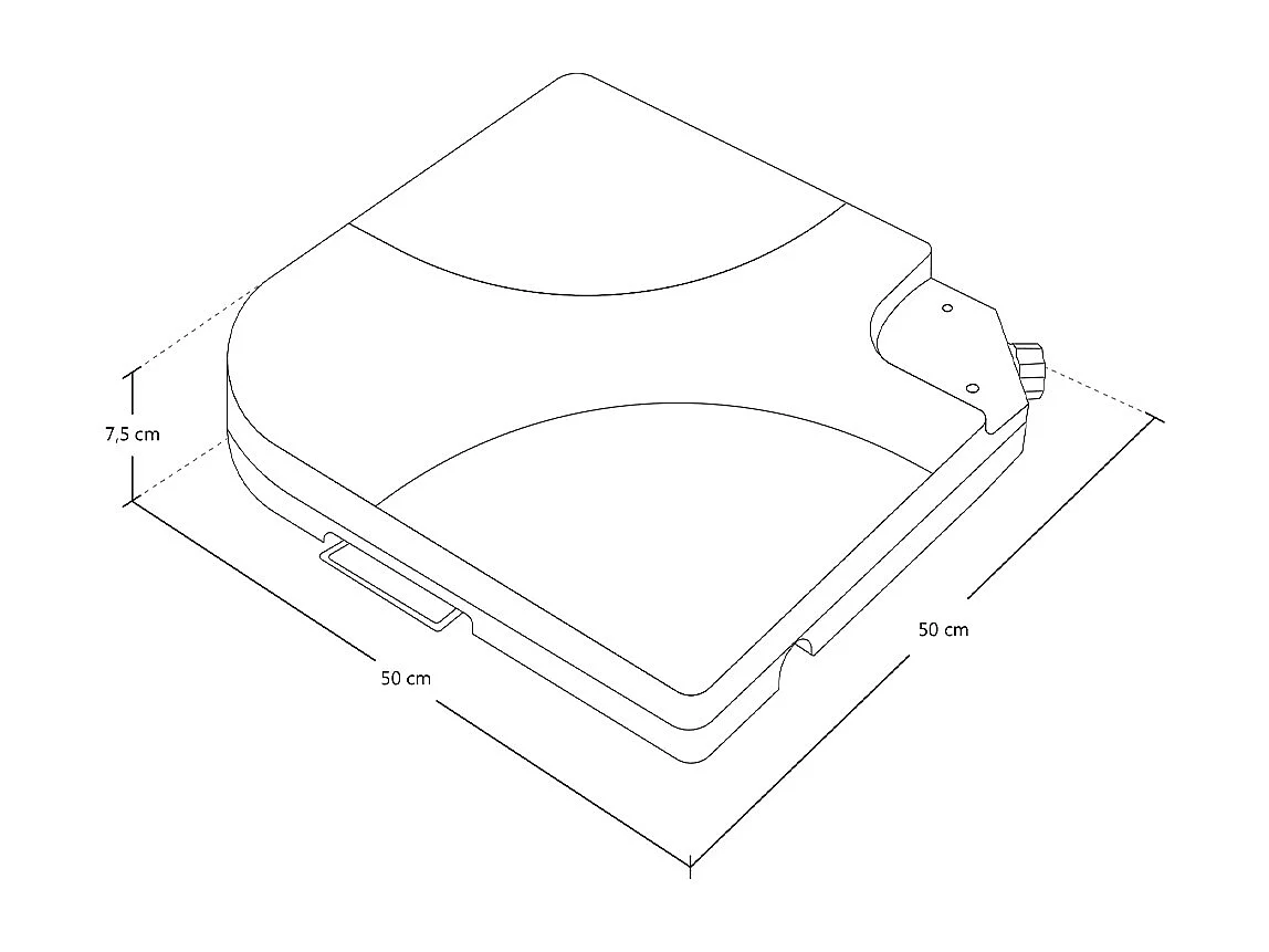 Set di 4 basi per ombrellone in plastica 50x50 cm
