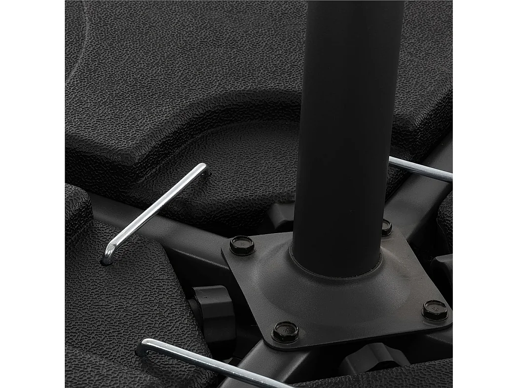 Set di 4 basi per ombrellone in plastica 50x50 cm