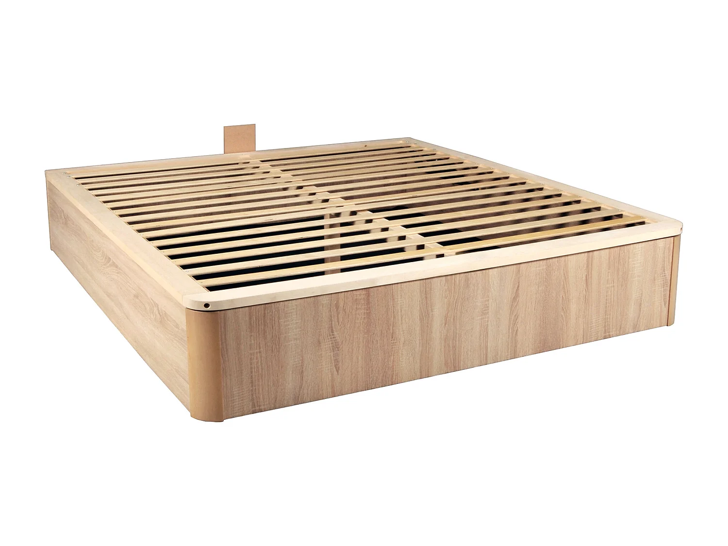 Sommier coffre 140 x 190 cm avec bois massif - Naturel clair - TALISO de YSMÉE