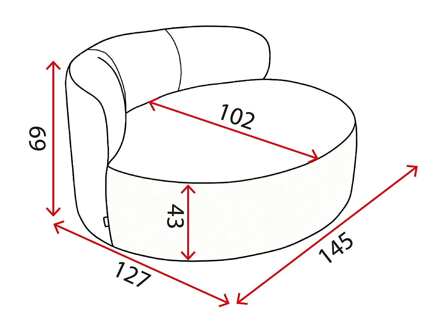 Canapé Luna deux places moderne | Assise confortable en mousse haute résilience | Design premium