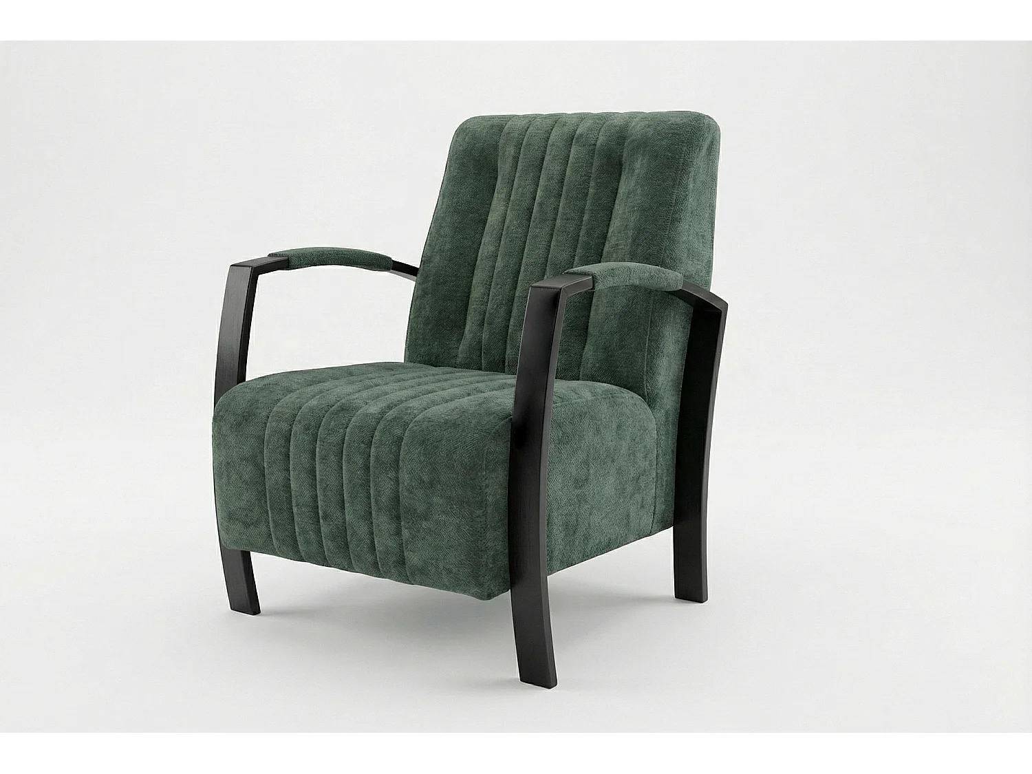 Fauteuil moderne en tissu couleur vert – style contemporain - Looft