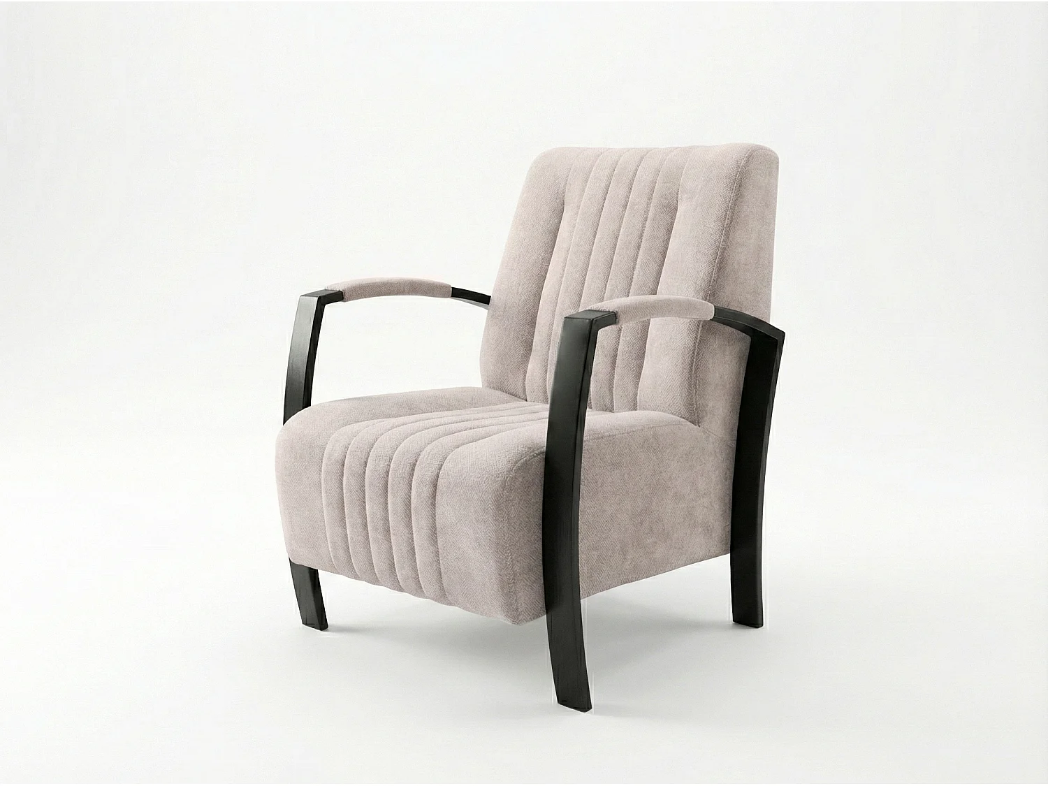 Fauteuil moderne en tissu couleur creme – style contemporain - Looft