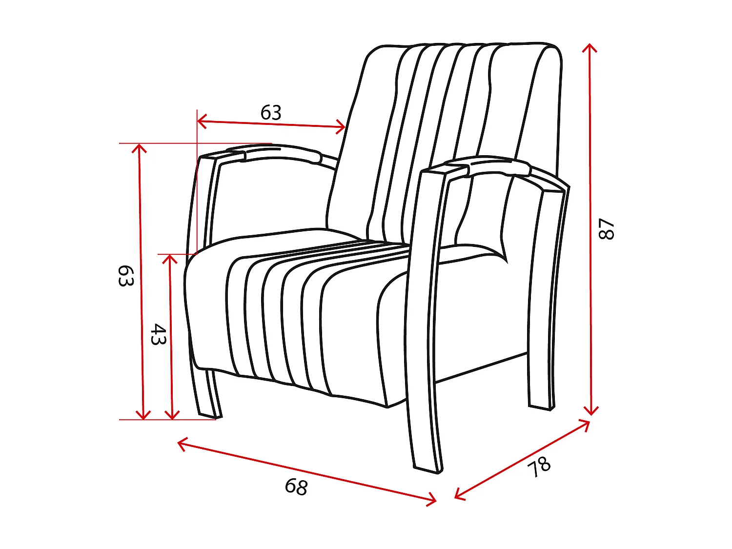 Fauteuil moderne en tissu couleur creme – style contemporain - Looft