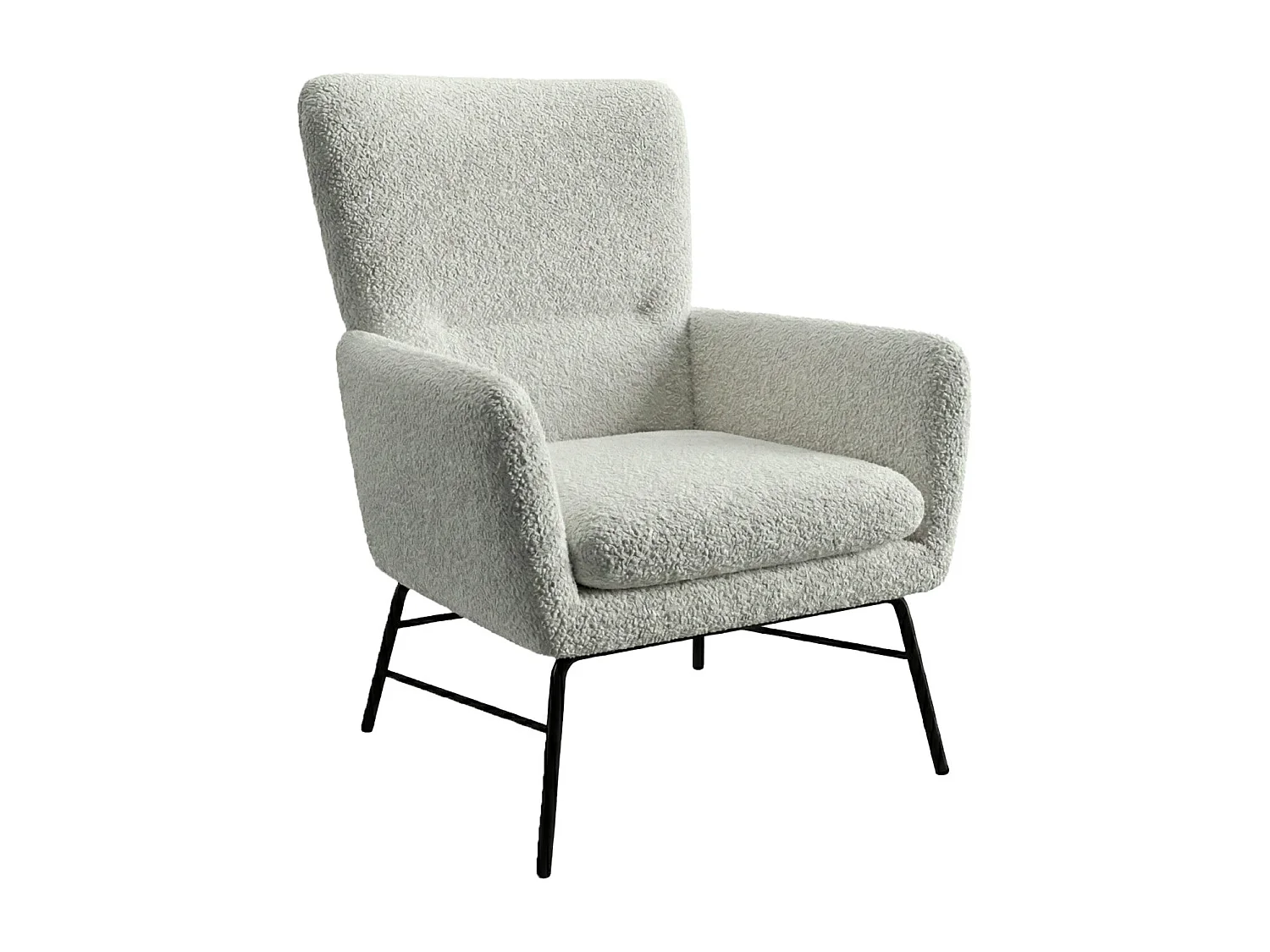 Fauteuil moderne en tissu couleur gris – style contemporain - Breeze