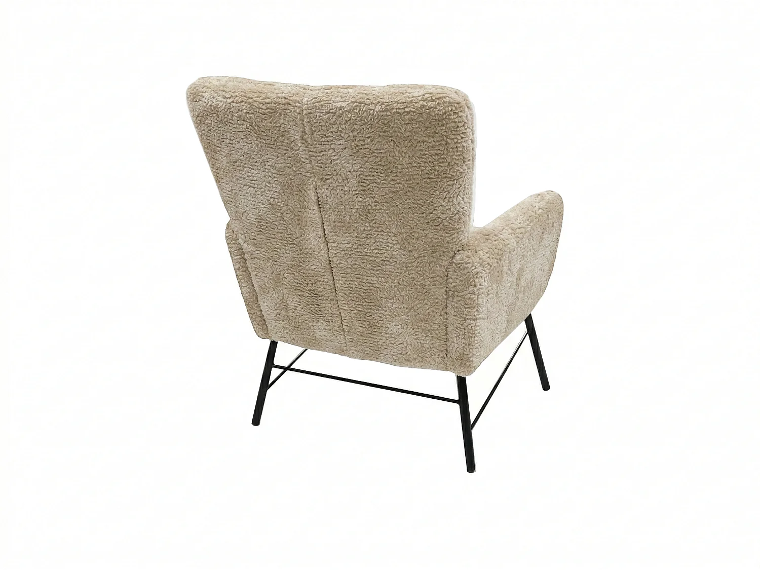 Fauteuil moderne en tissu couleur beige – style contemporain - Breeze