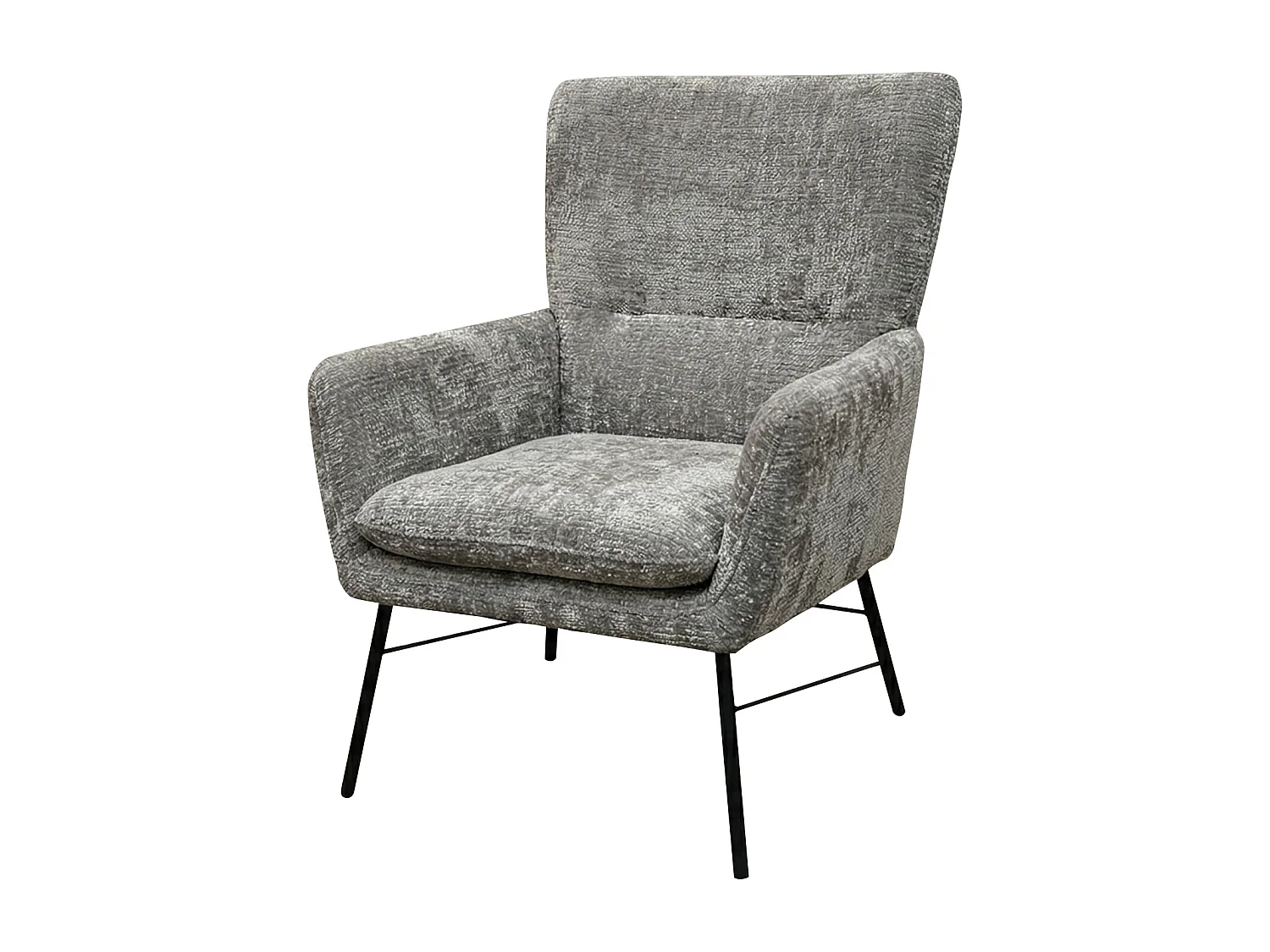 Fauteuil moderne en tissu couleur gris – style contemporain - Breeze