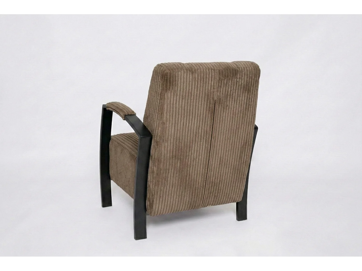 Fauteuil moderne en tissu couleur marron clair – style contemporain - Looft