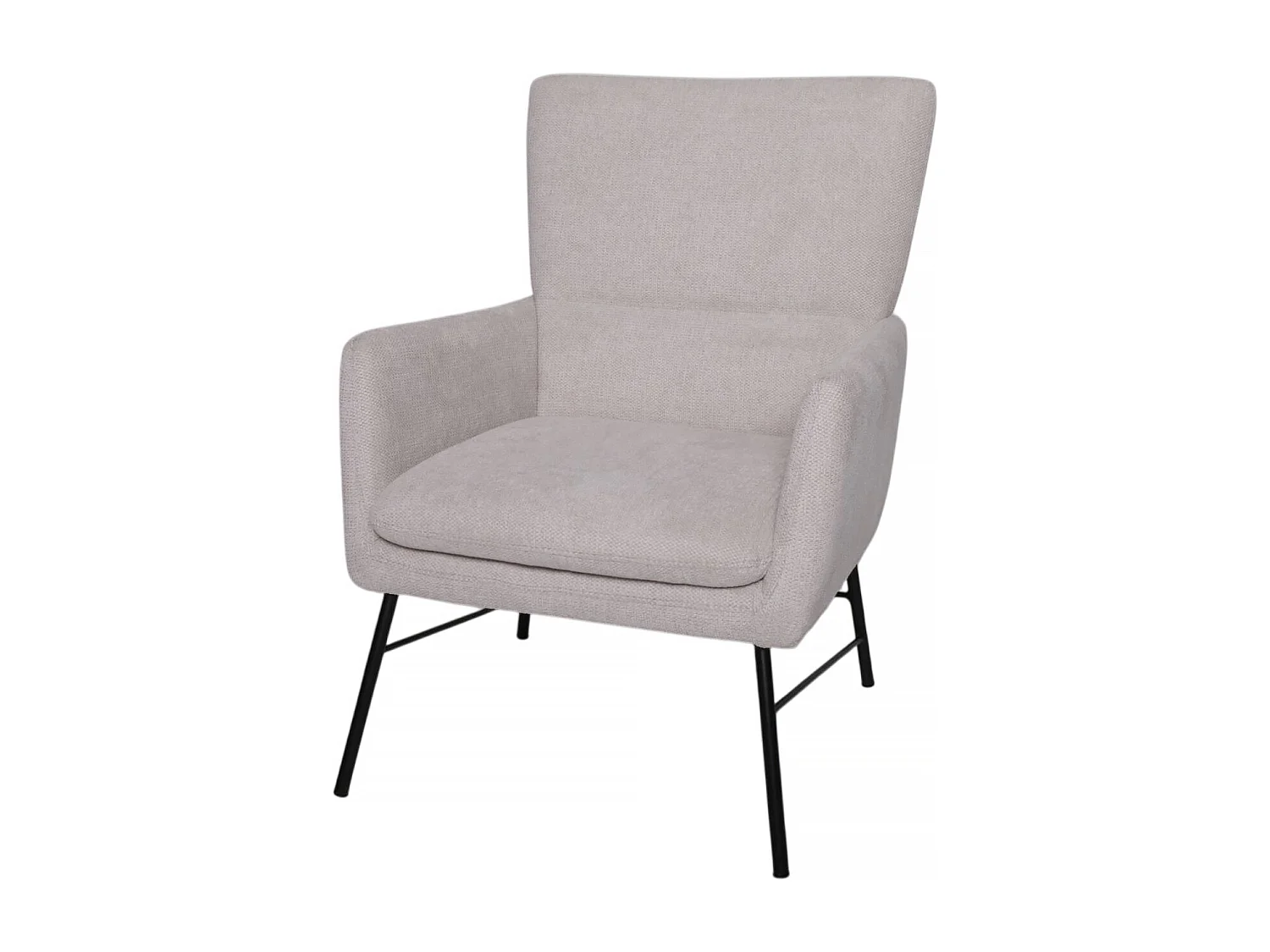 Fauteuil moderne en tissu crème – style contemporain - Breeze