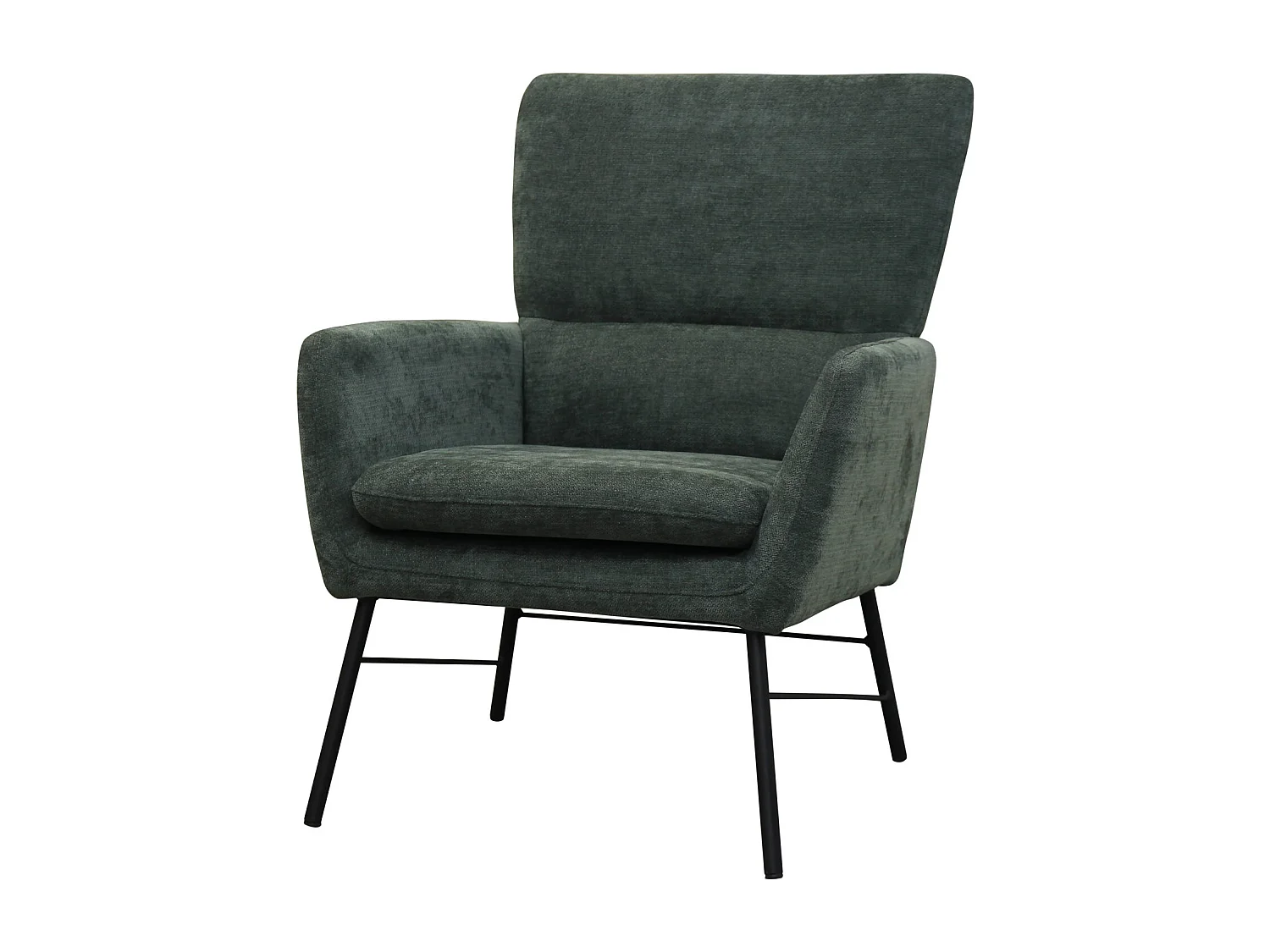 Fauteuil moderne en tissu vert – style contemporain - Breeze
