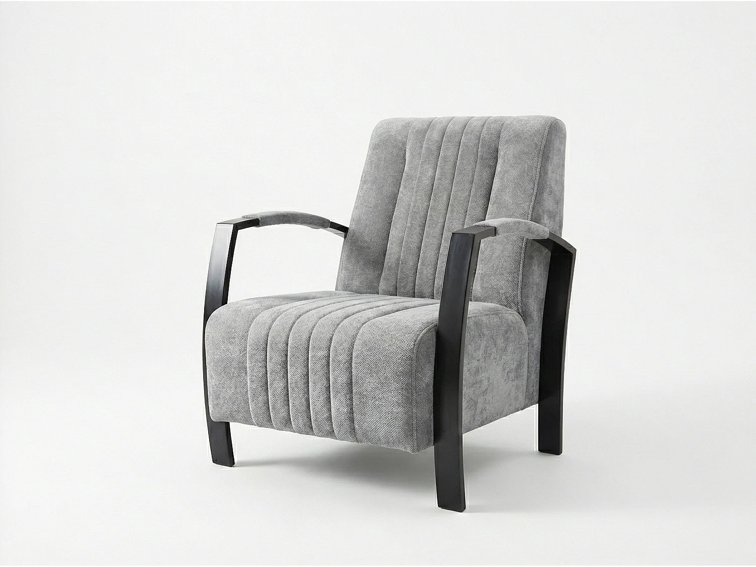 Fauteuil moderne en tissu couleur gris – style contemporain - Looft