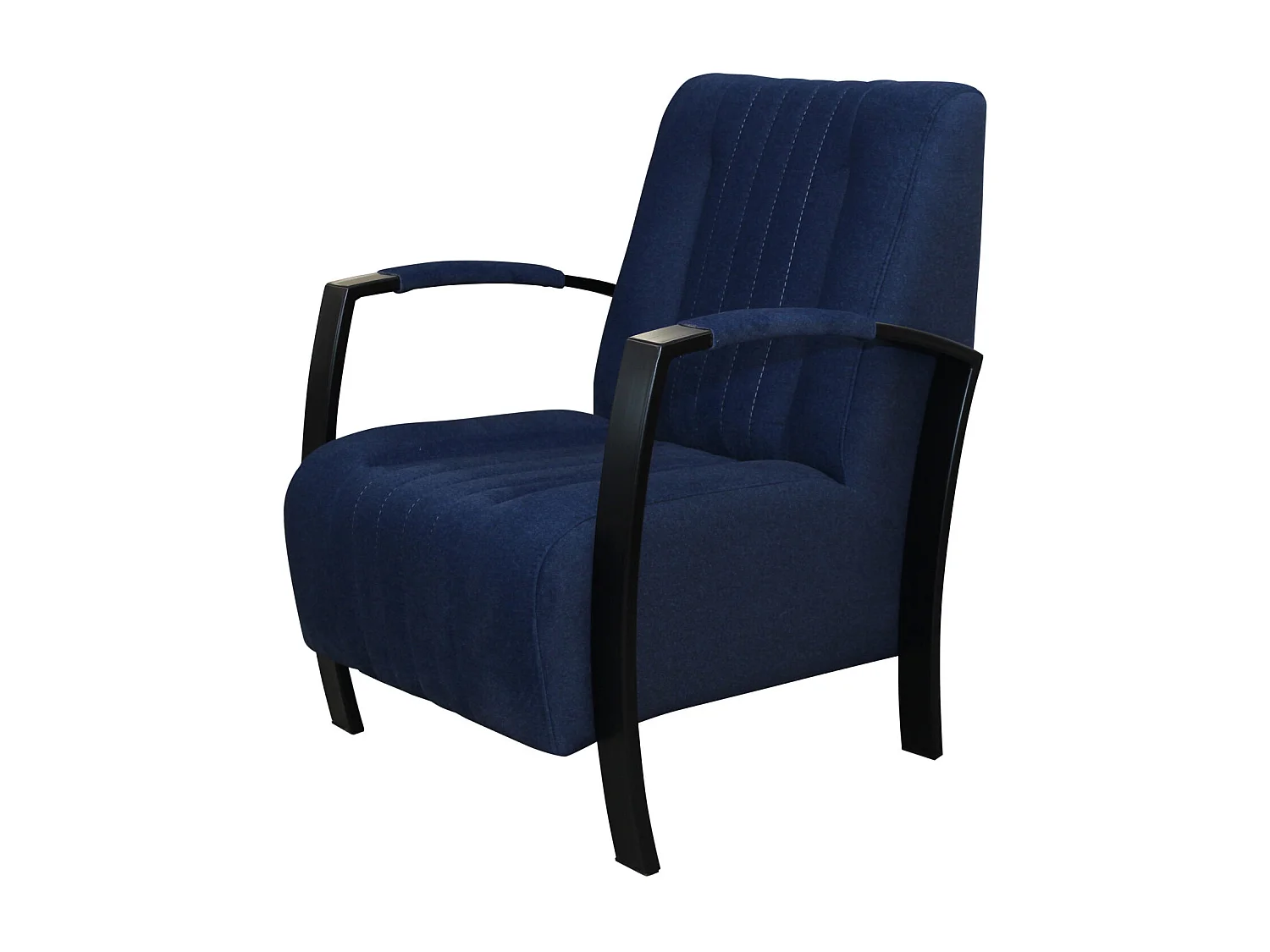 Fauteuil moderne en tissu couleur bleu fonce – style contemporain - Looft
