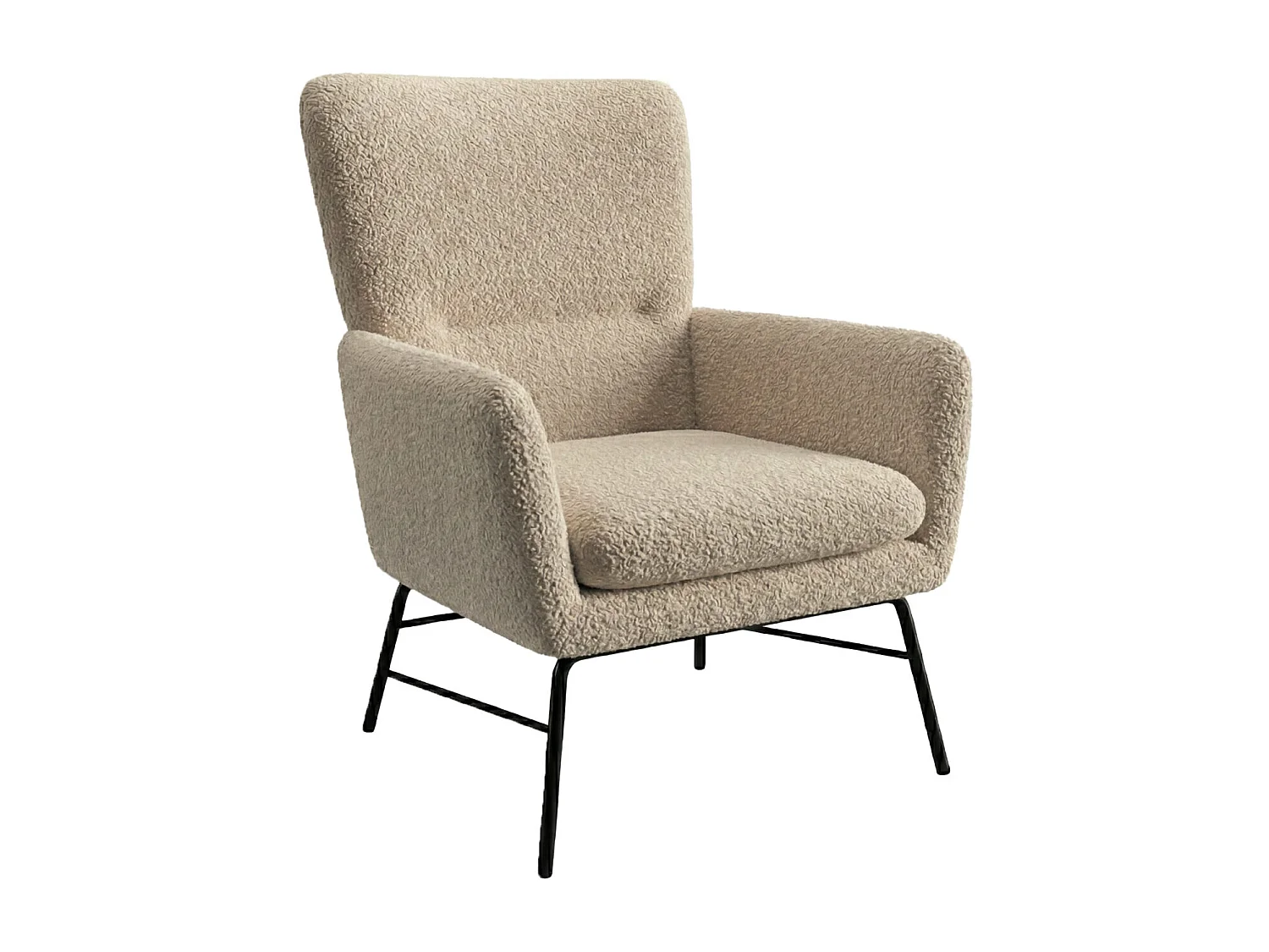 Fauteuil moderne en tissu couleur creme – style contemporain - Breeze