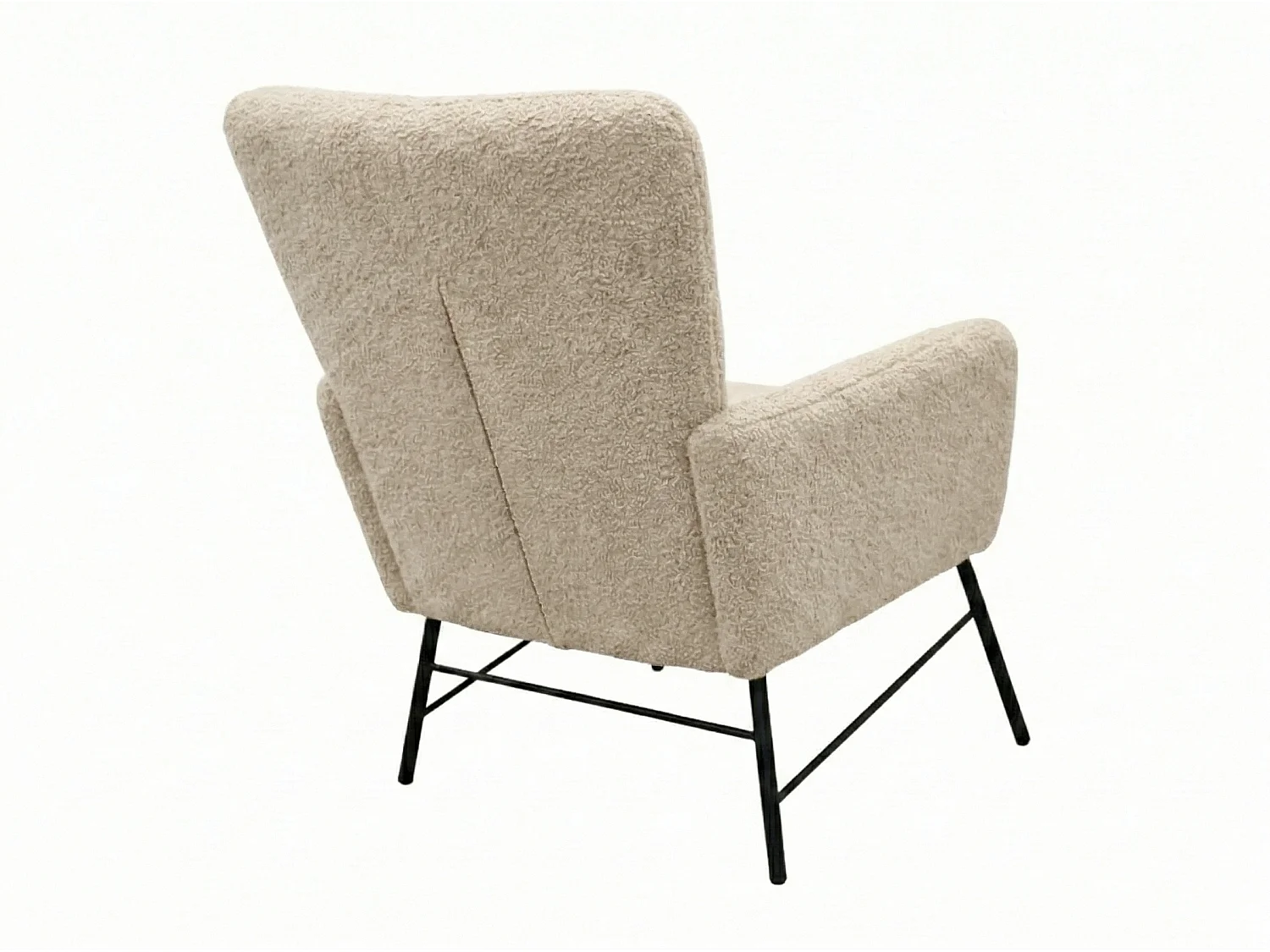 Fauteuil moderne en tissu couleur creme – style contemporain - Breeze