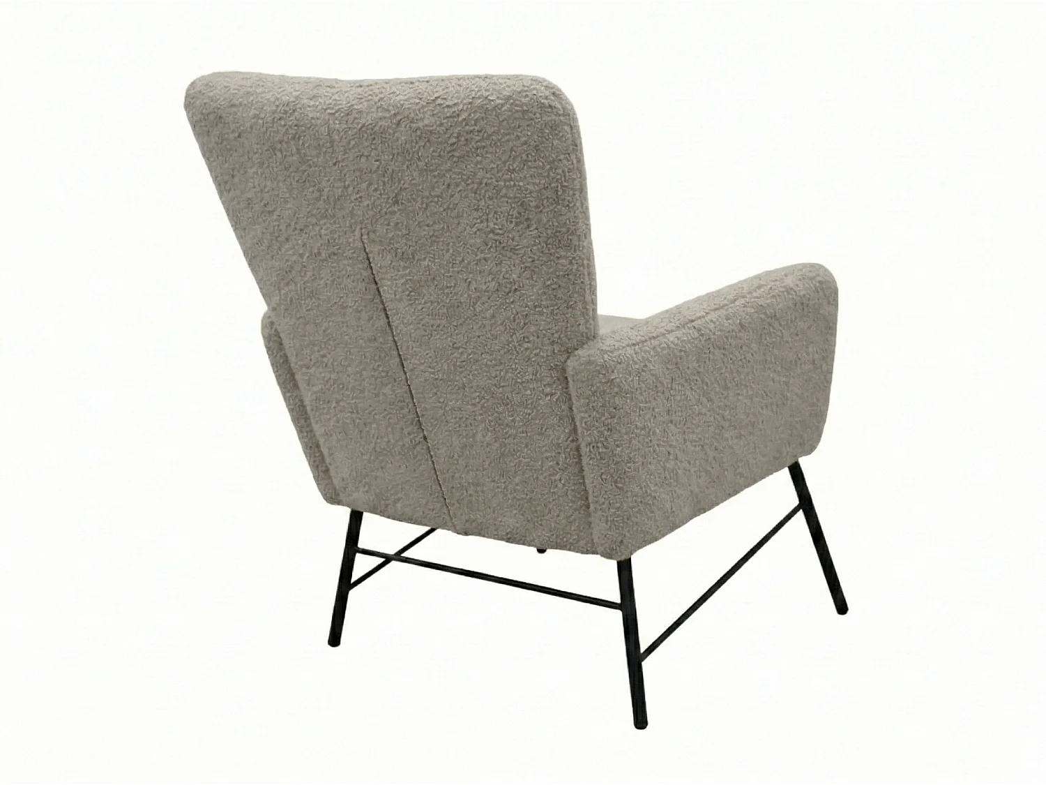 Fauteuil moderne en tissu couleur gris clair – style contemporain - Breeze