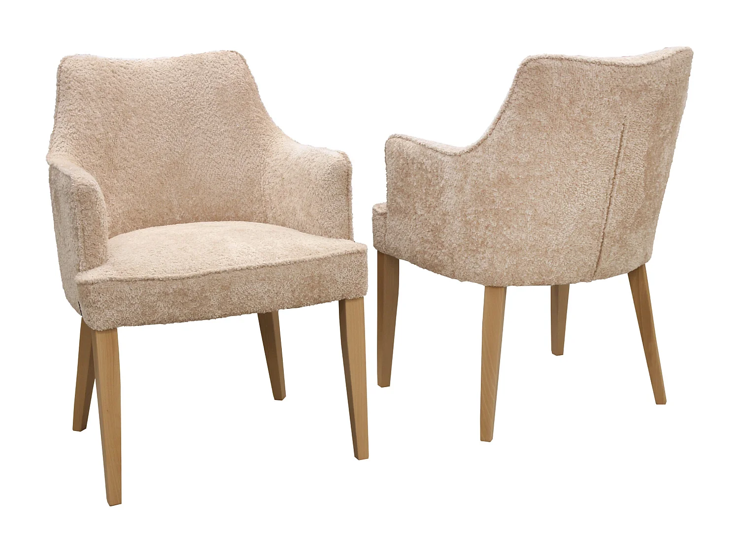 Chaise moderne Diamond Arm avec accoudoirs et pieds en bois