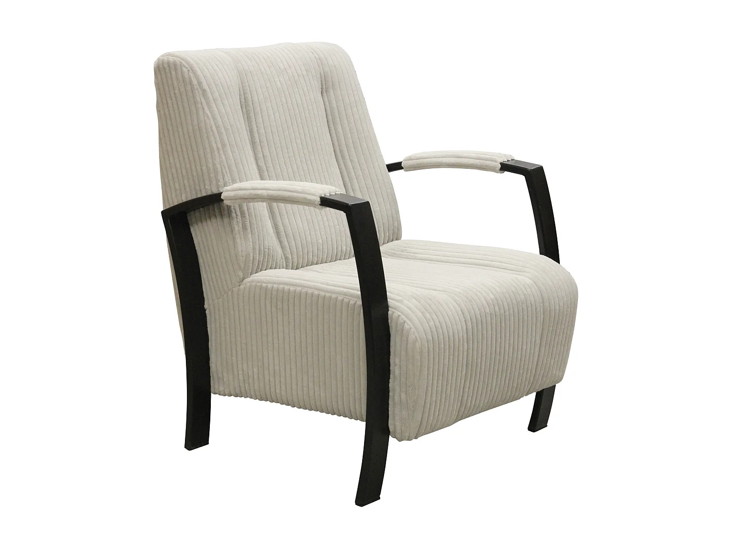 Fauteuil moderne en tissu couleur gris clair – style contemporain - Looft