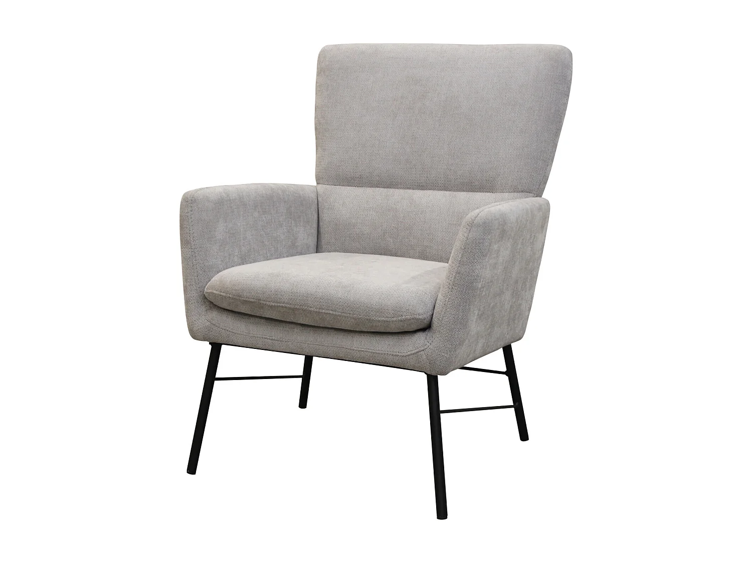 Fauteuil moderne en tissu gris – style contemporain - Breeze