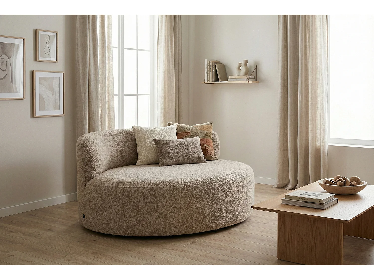 Canapé Luna deux places moderne | Assise confortable en mousse haute résilience | Design premium