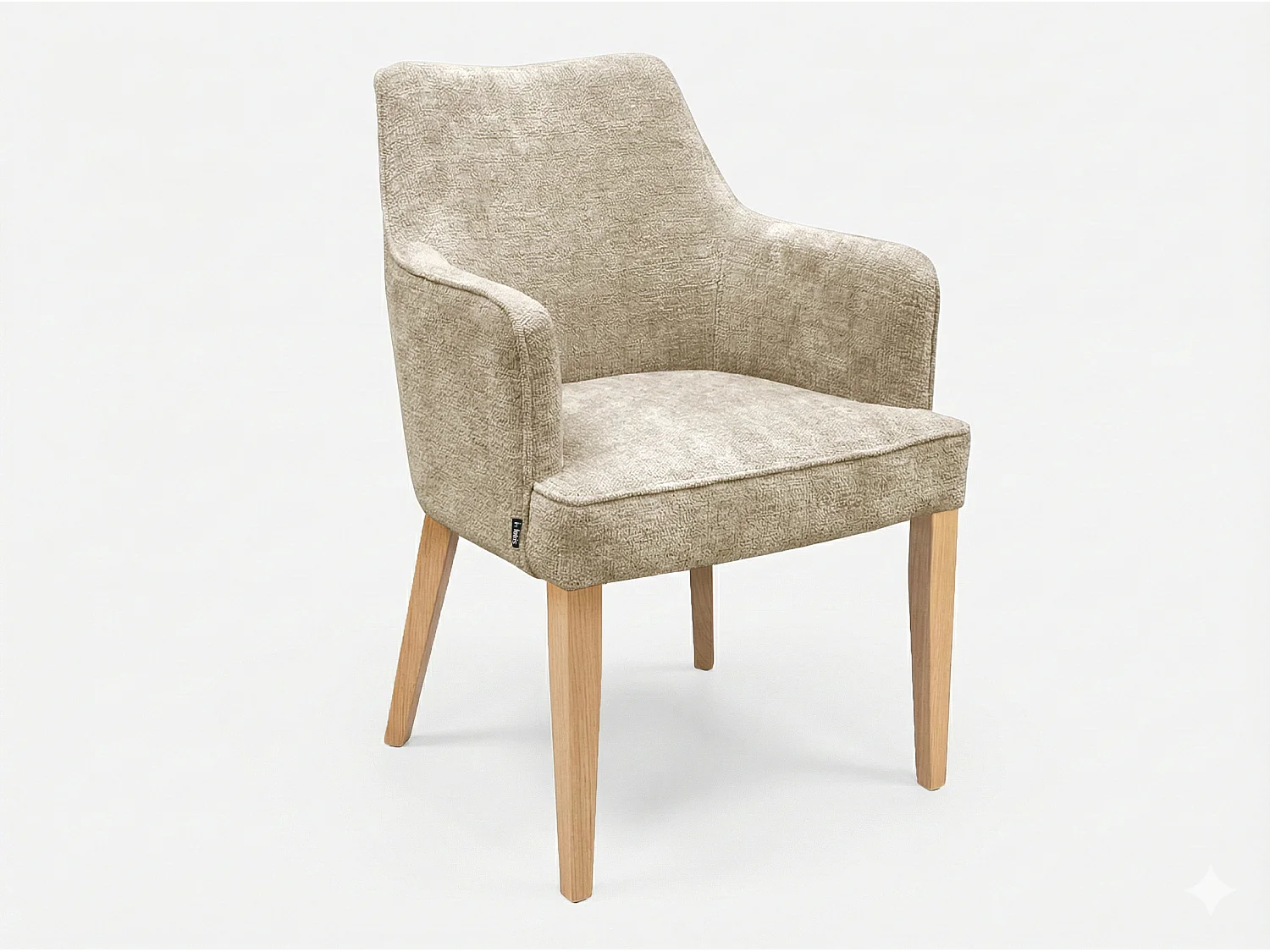 Chaise moderne Diamond Arm avec accoudoirs et pieds en bois