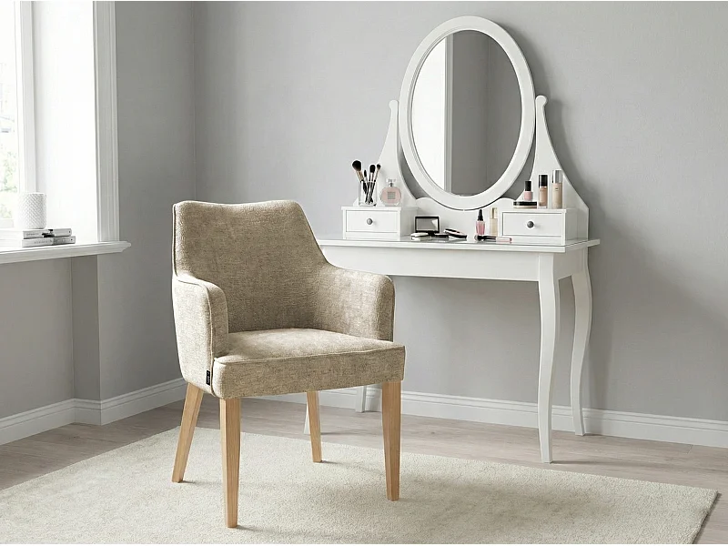 Chaise moderne Diamond Arm avec accoudoirs et pieds en bois