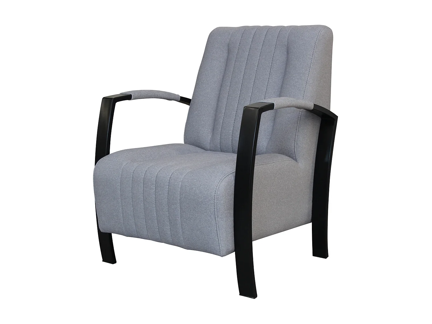 Fauteuil moderne en tissu couleur gris – style contemporain - Looft