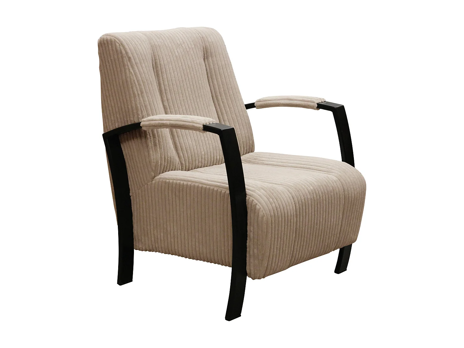 Fauteuil moderne en tissu couleur beige clair – style contemporain - Looft