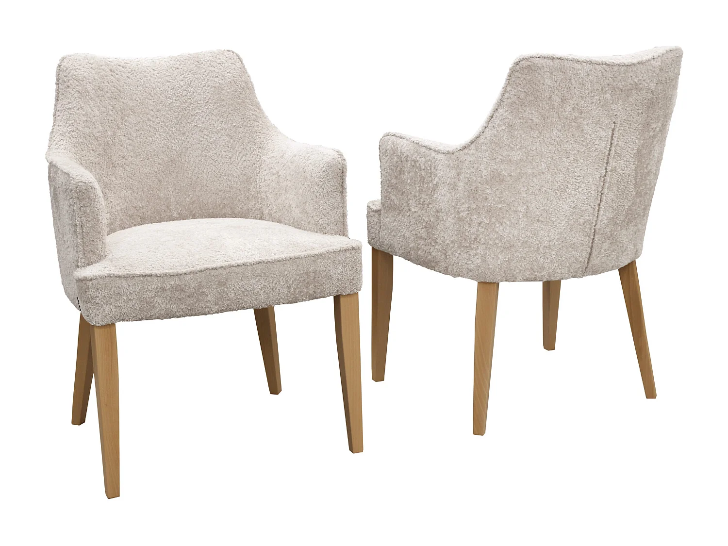 Chaise moderne Diamond Arm avec accoudoirs et pieds en bois