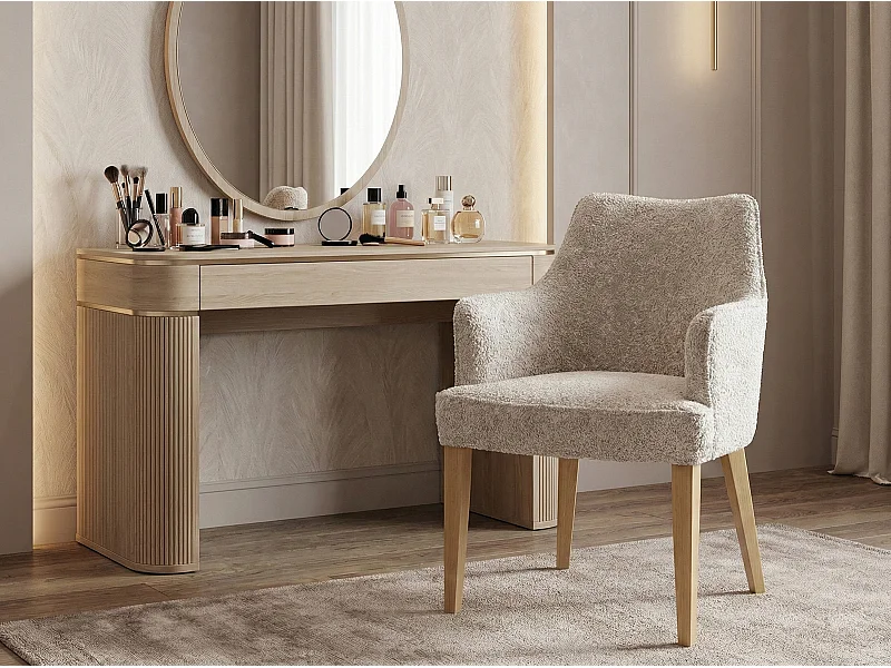 Moderner Stuhl Diamond Arm mit Armlehnen und Holzbeinen