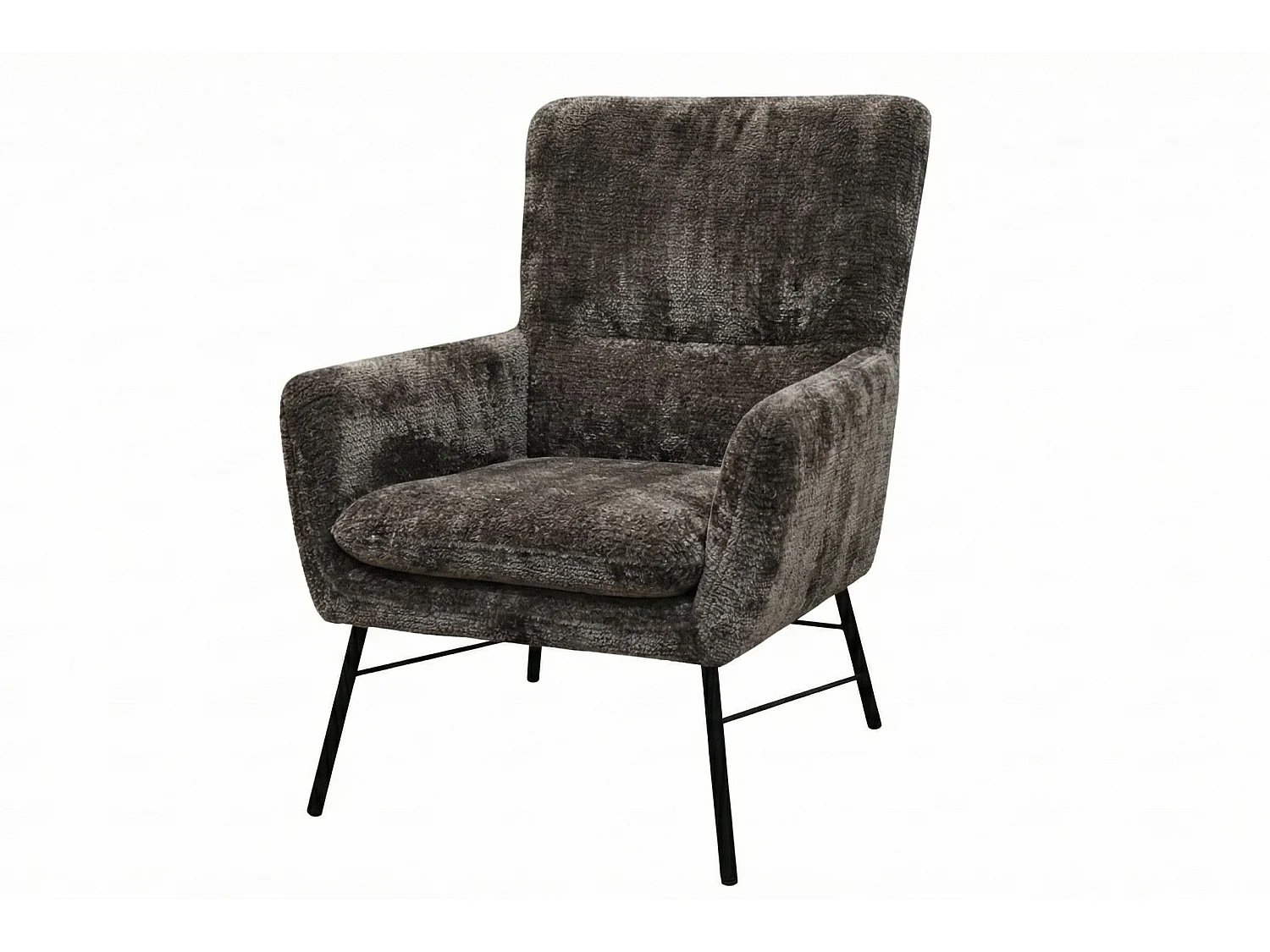 Fauteuil moderne en tissu couleur marron – style contemporain - Breeze