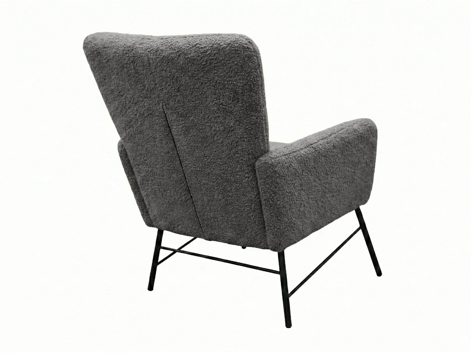 Fauteuil moderne en tissu couleur anthrazite – style contemporain - Breeze