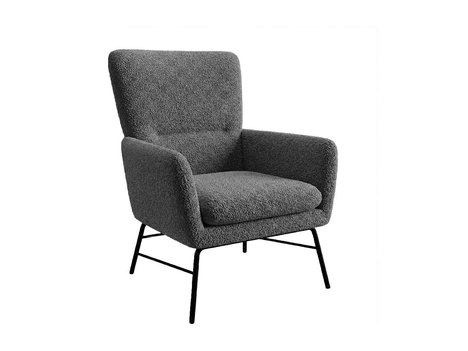 Fauteuil moderne en tissu couleur anthrazite – style contemporain - Breeze