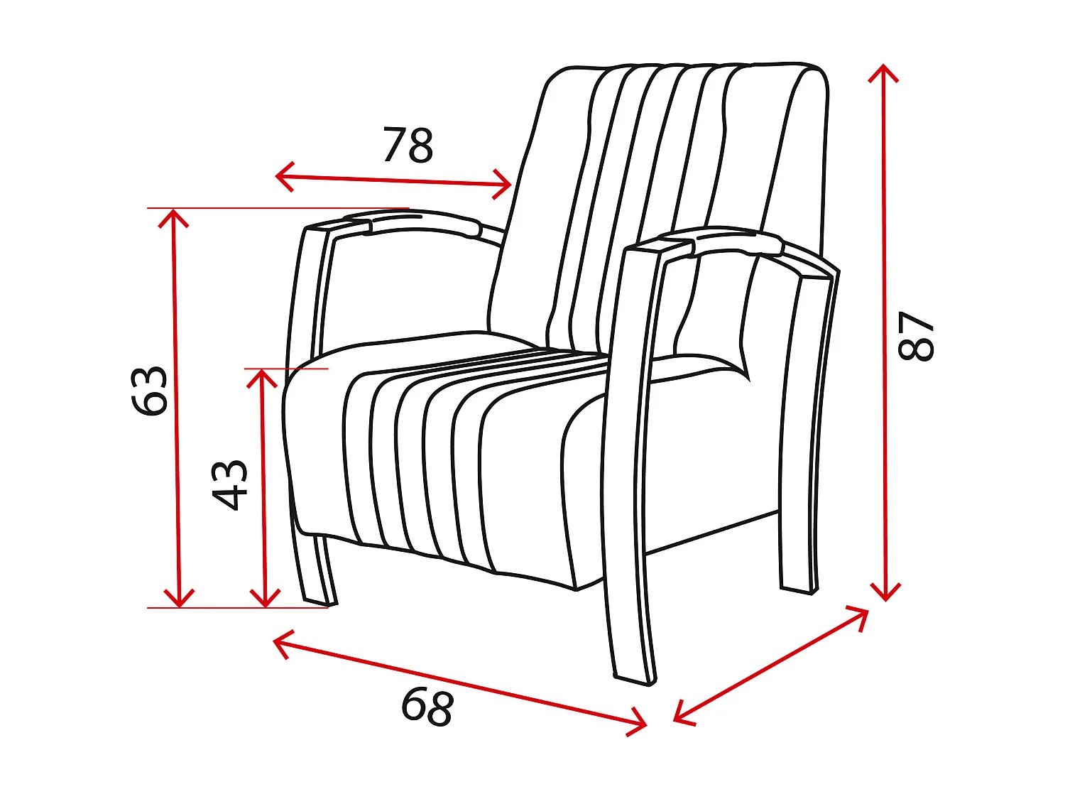 Fauteuil moderne en tissu couleur creme – style contemporain - Looft