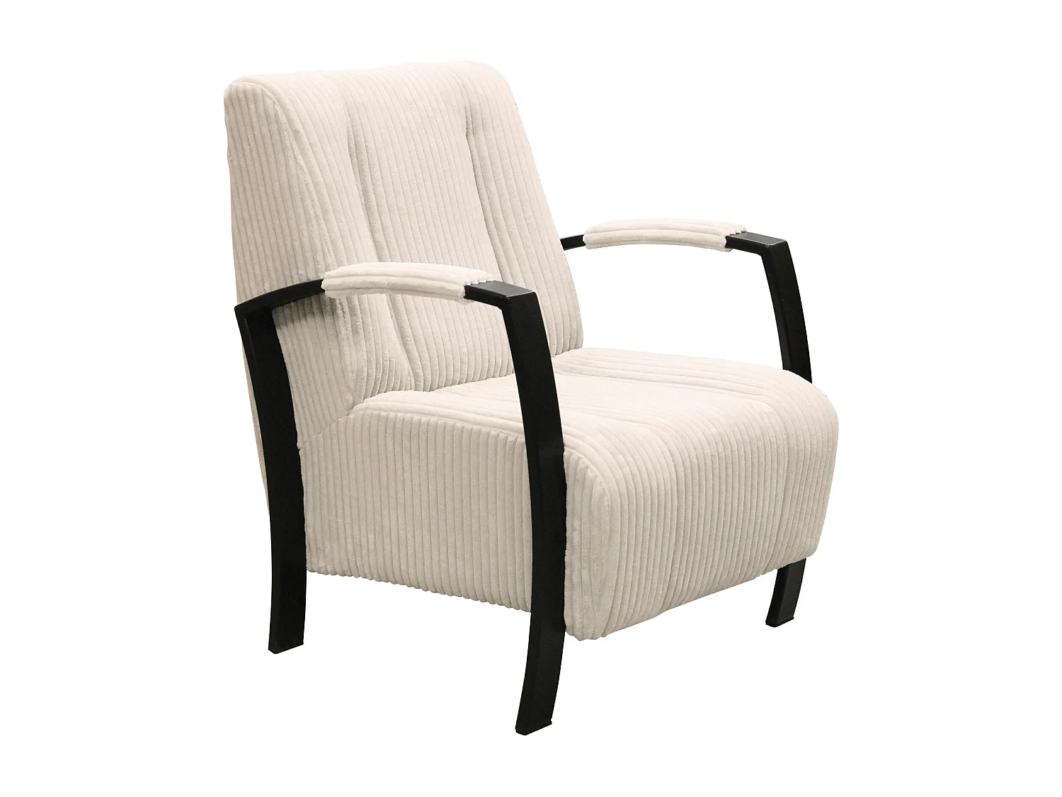Fauteuil moderne en tissu couleur creme – style contemporain - Looft