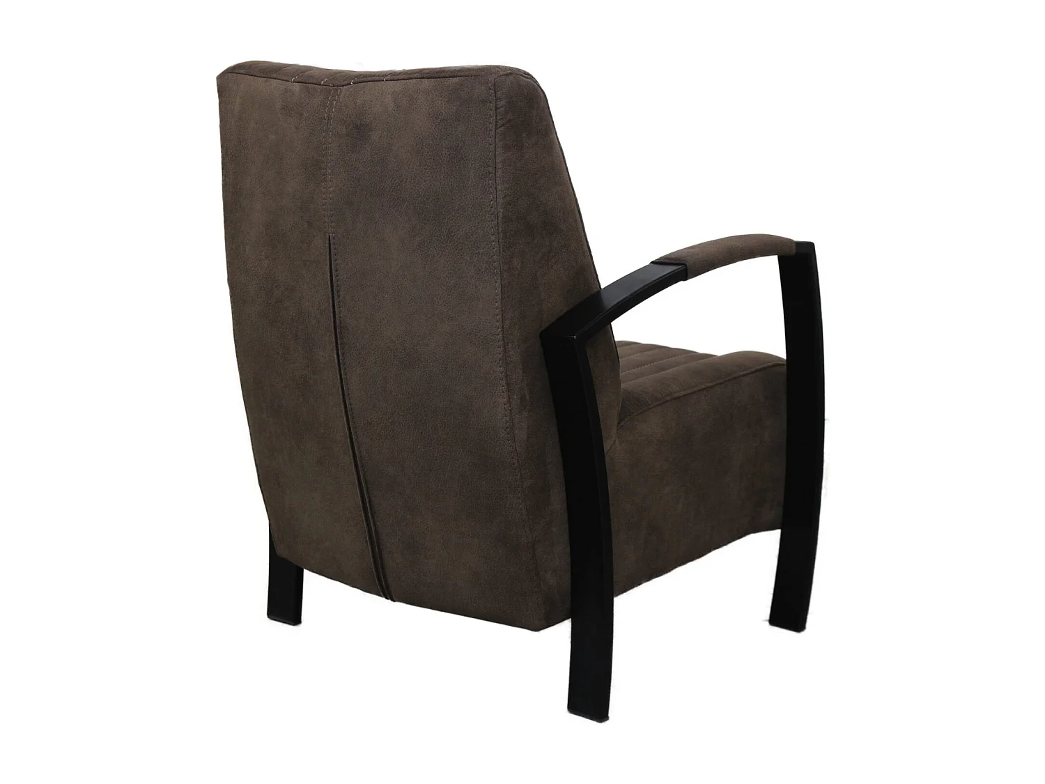 Fauteuil moderne en tissu couleur marron – style contemporain - Looft