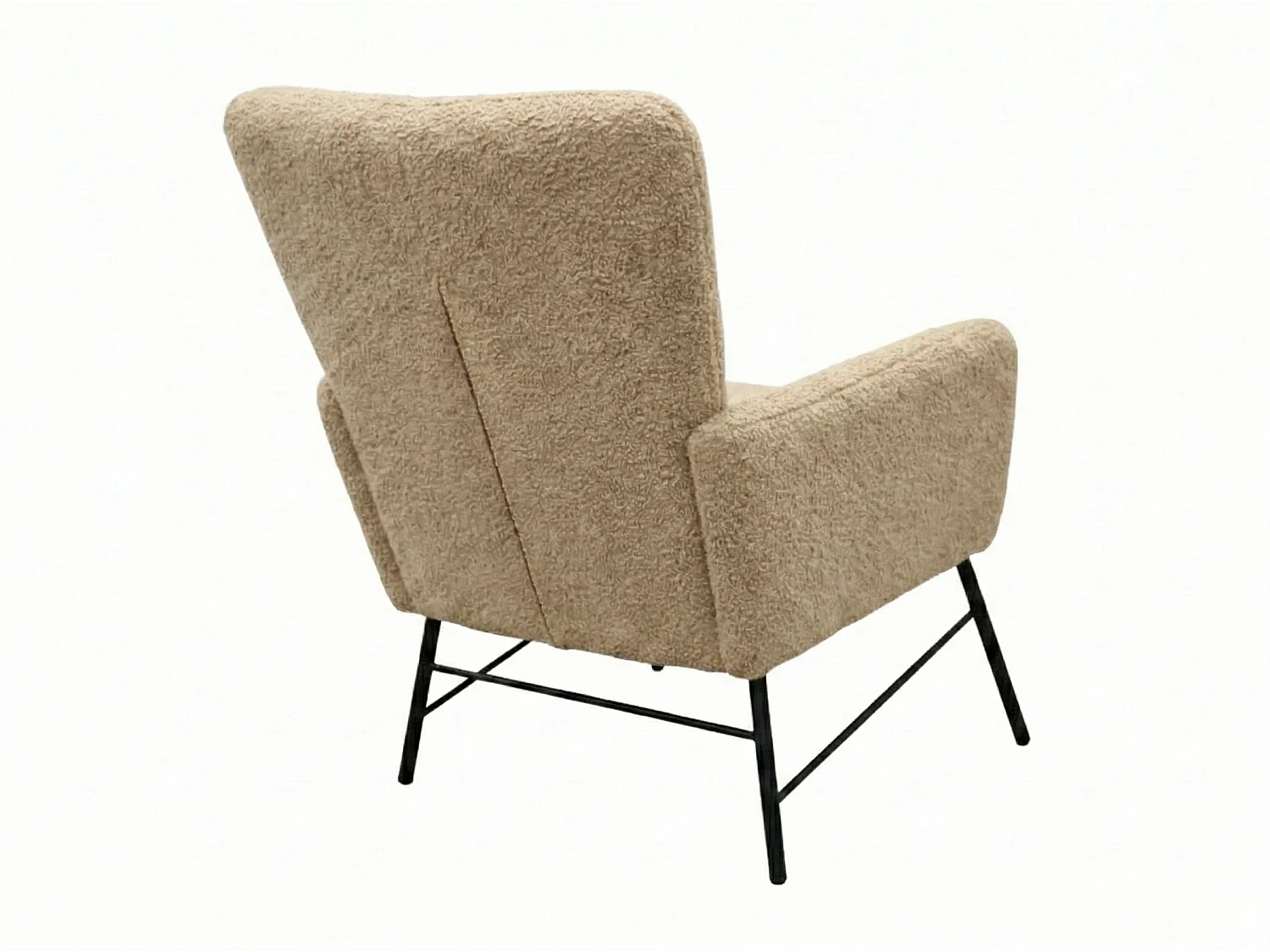 Fauteuil moderne en tissu couleur beige – style contemporain - Breeze