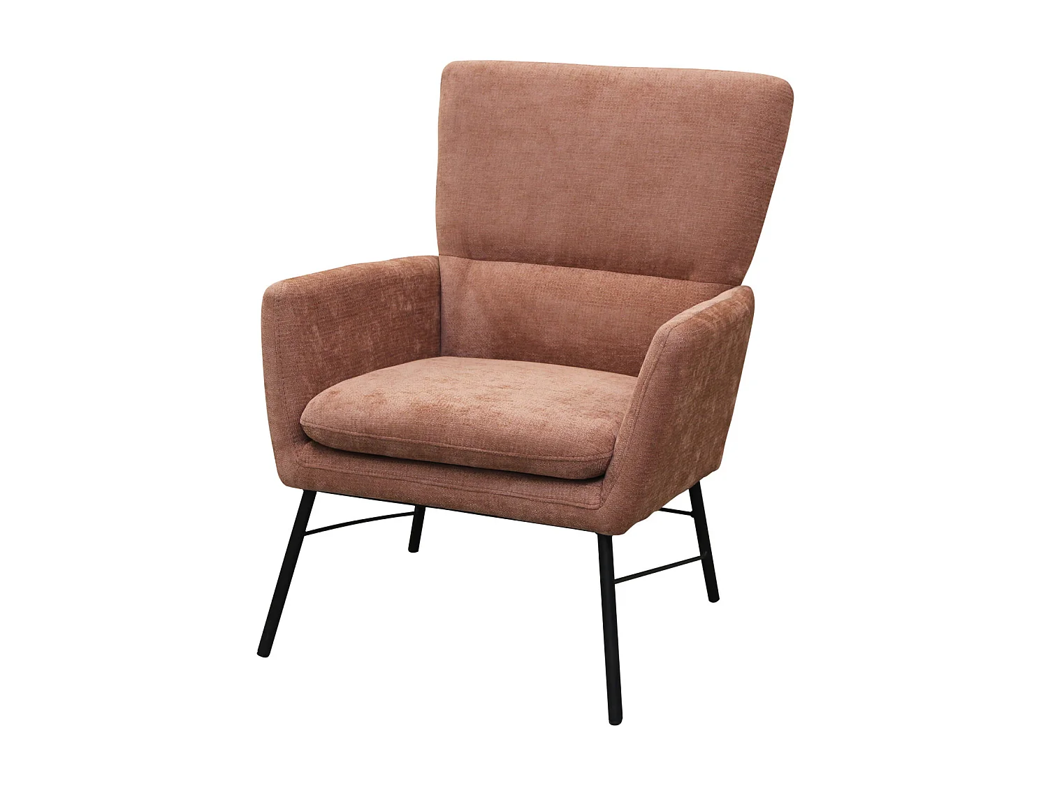 Fauteuil moderne en tissu couleur corail – style contemporain - Breeze