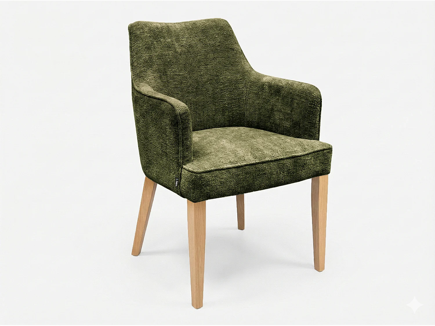 Chaise moderne Diamond Arm avec accoudoirs et pieds en bois